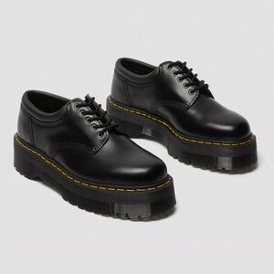 Dr. Martens 8053 Quad Retro Leather Platform Casual Shoes in Black Men's/Women's